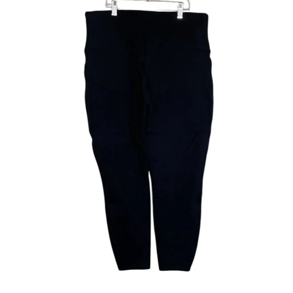 Spanx Leggings Womens Size‎ XL Black Stretch Shaping Cropped Legging Pants